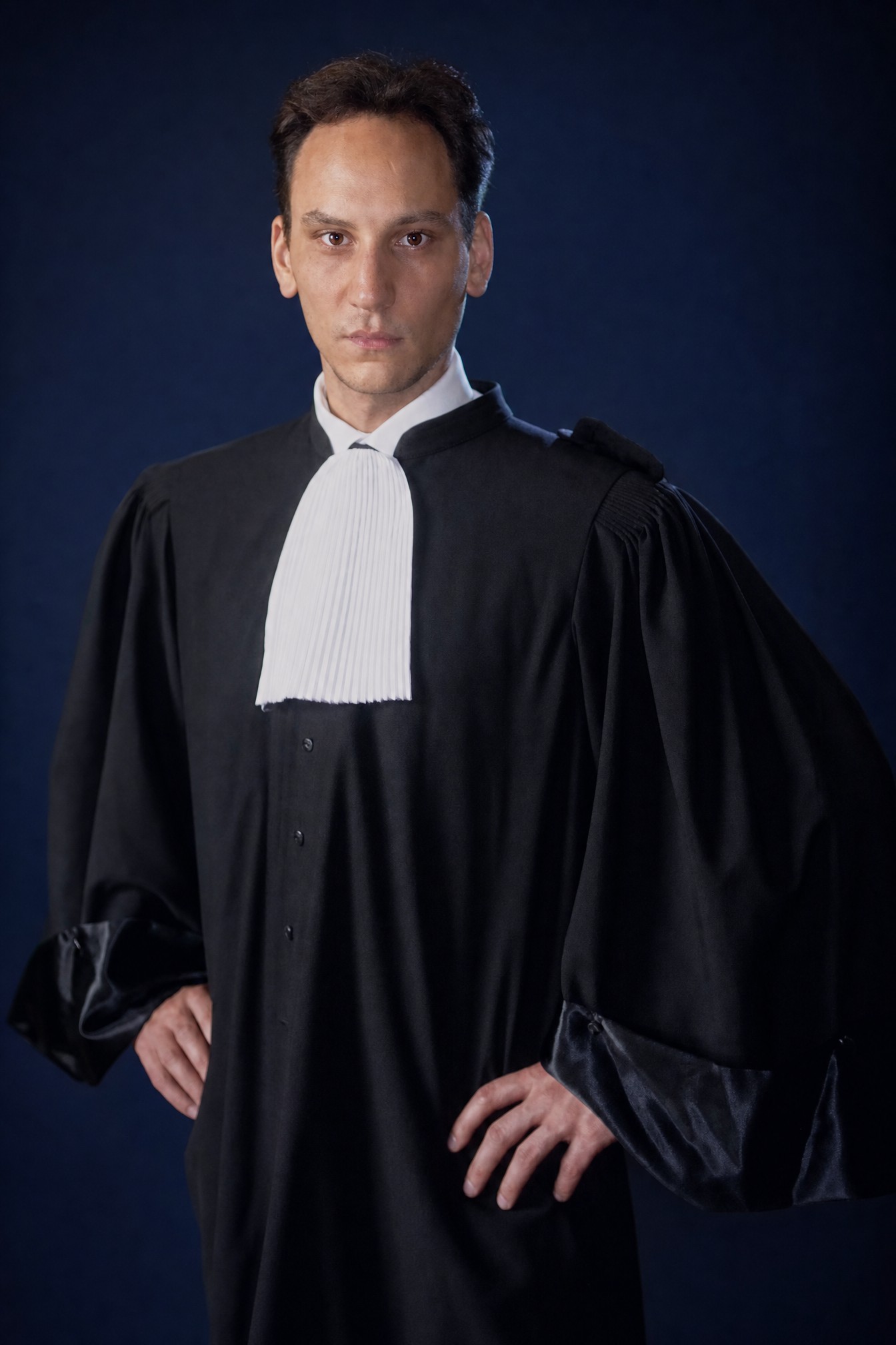 Maître Philippe Selosse en robe d’avocat