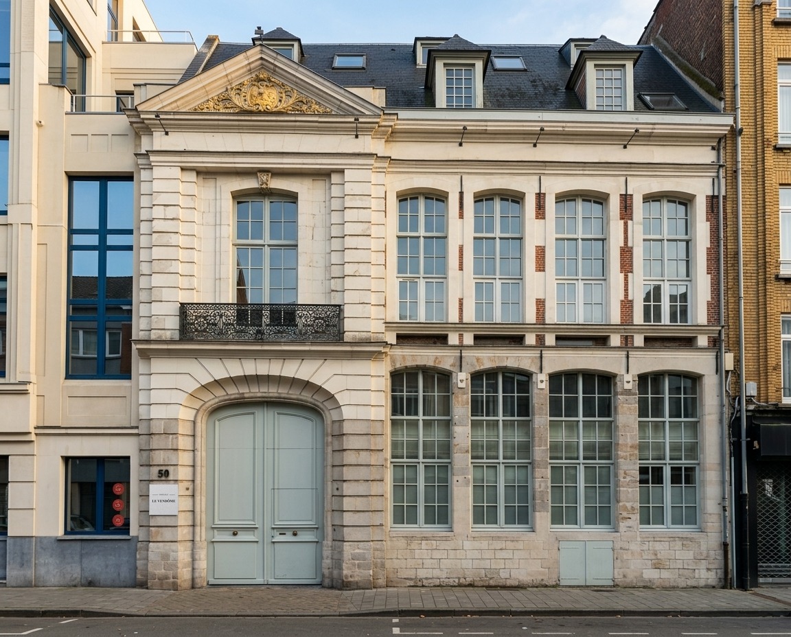 Façade de l’immeuble Le Vendôme, 50 rue Gustave Delory à Lille