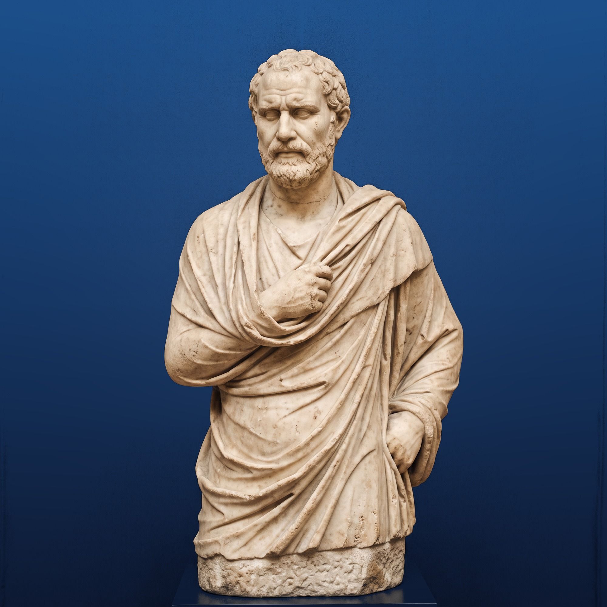 Statue antique de Démosthène en marbre